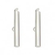 Slide end tubes 35mm - Antique silver